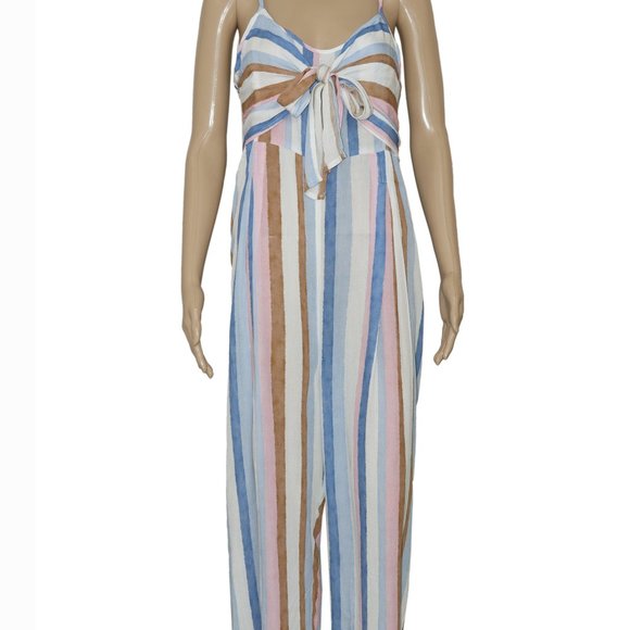 Old Khaki O Topaz Striped Jumpsuit Assorted Printed NWT L 16 - Picture 3 of 6